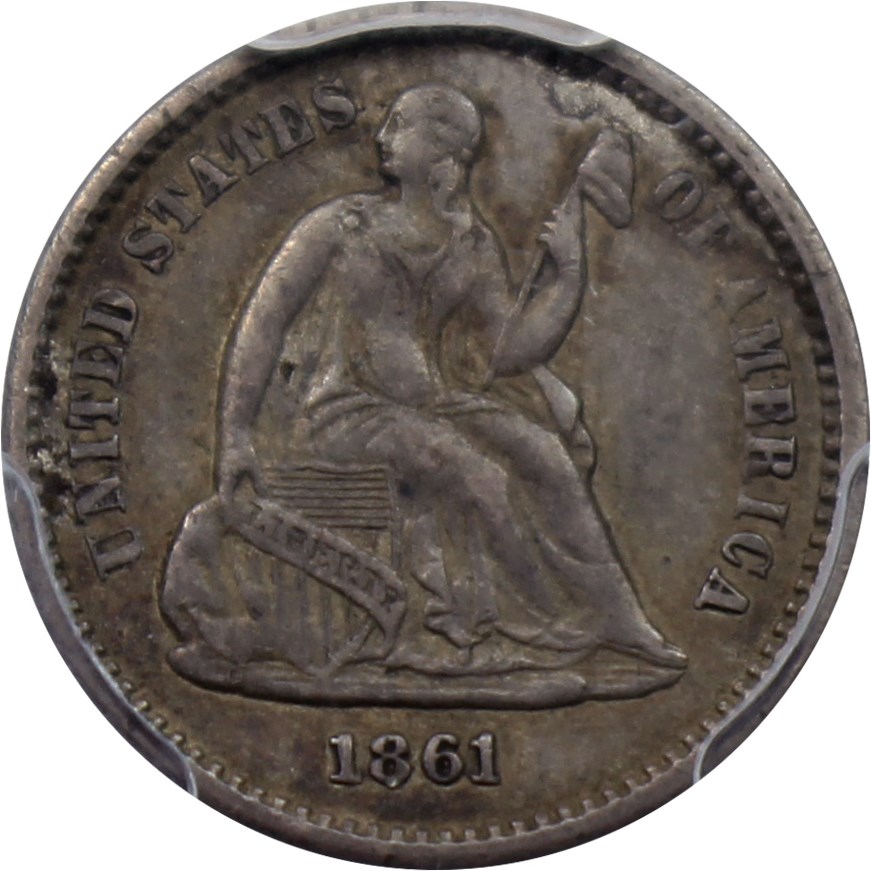 image for: 1861/0 H10c PCGS AU50