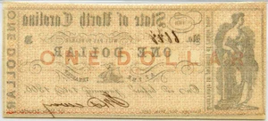 image for: North Carolina, Raleigh $1 Oct. 16th, 1861 PMG MS63 EPQ (NCCR38-1)