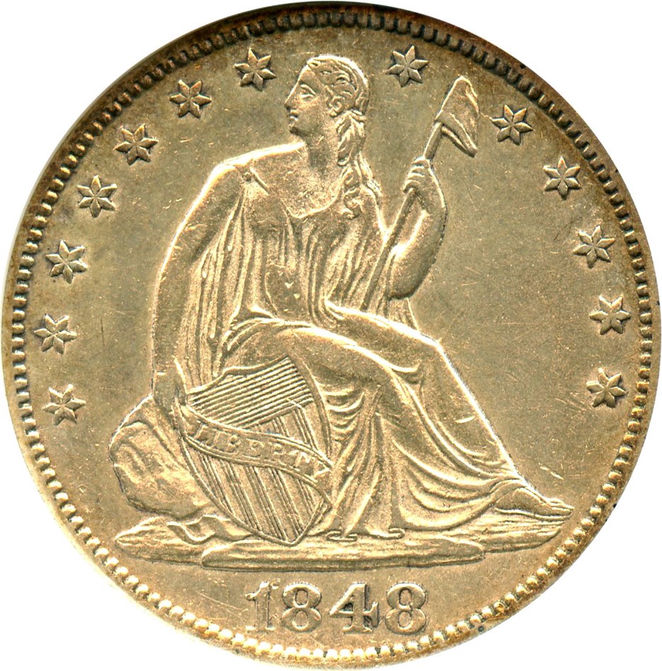 image for: 1848-O 50c ANACS AU53 Details (Cleaned)