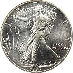image for: 1990 Silver Eagle $1 NGC MS69