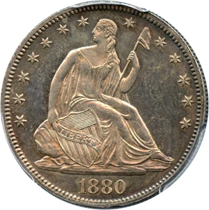 image for: 1880 50c PCGS MS62