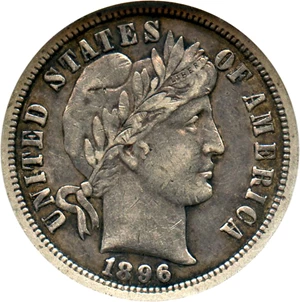 image for: 1896-O 10c NGC XF40