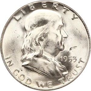 image for: 1953-D 50c PCGS MS65