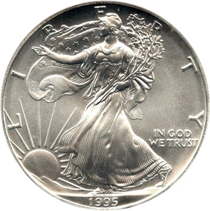 image for: 1995 Silver Eagle $1 NGC MS69