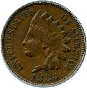 image for: 1886 1c PCGS XF40 (Variety 2)