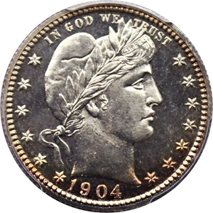 image for: 1904 25c PCGS/CAC Proof 65