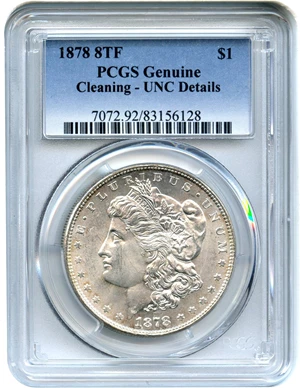 image for: 1878 8TF $1 PCGS UNC Details (Cleaning)