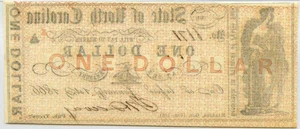 image for: North Carolina, Raleigh $1 Oct. 16th, 1861 PMG MS63 EPQ (NCCR38)
