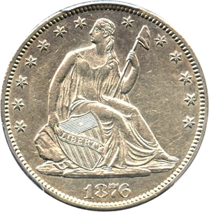image for: 1876-CC 50c PCGS AU53