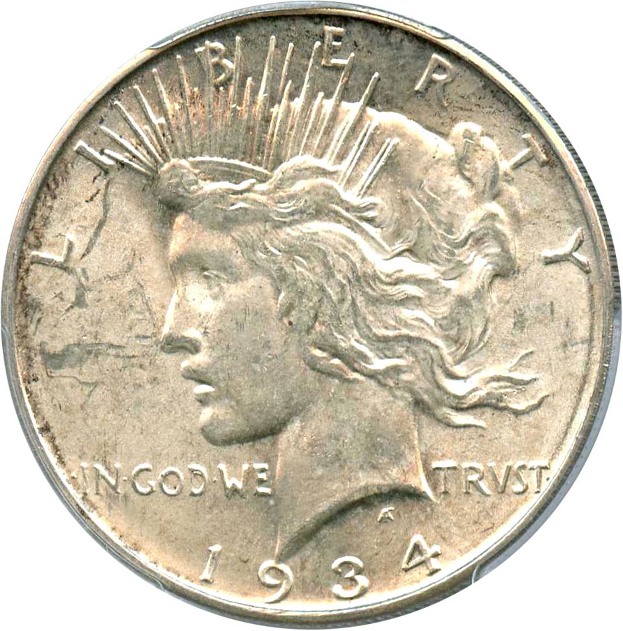 image for: 1934-D $1 PCGS MS63 (VAM-3, DD Obv, Med D)