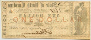 image for: North Carolina, Raleigh $1 Oct. 16th, 1861 PMG AU58 EPQ (NCCR38)