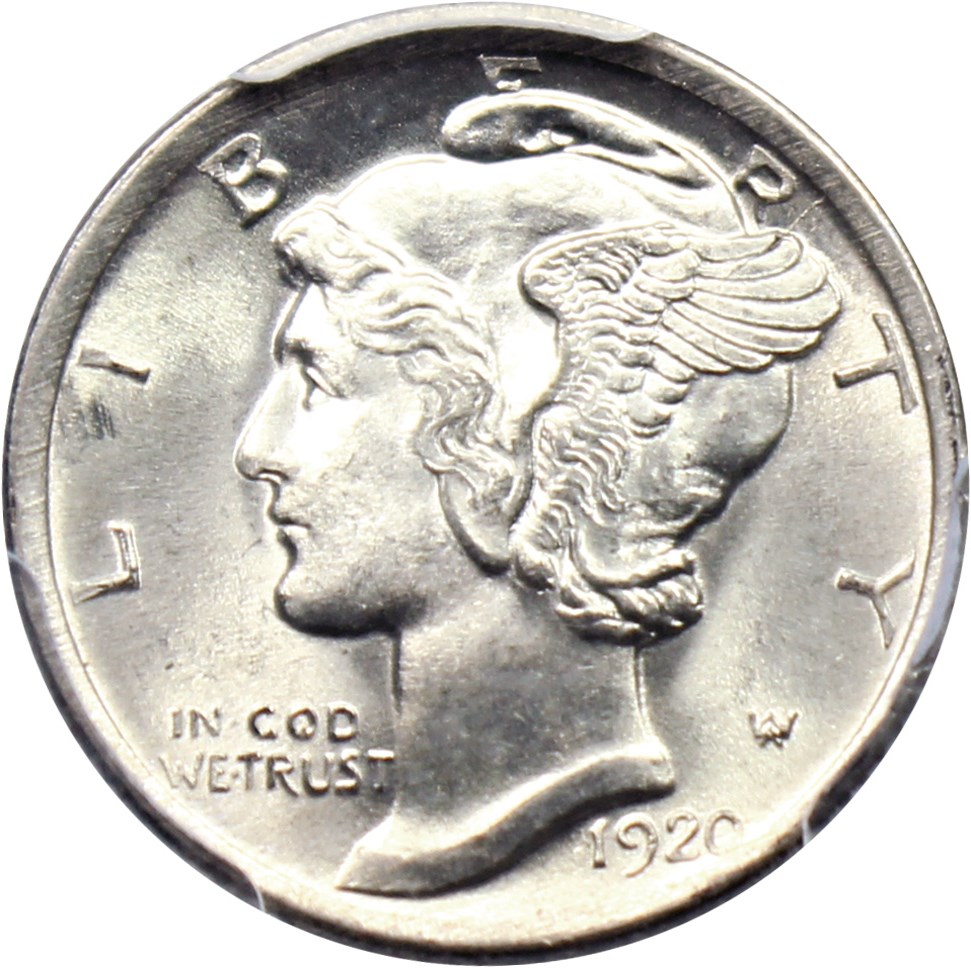 image for: 1920 10c PCGS/CAC MS65