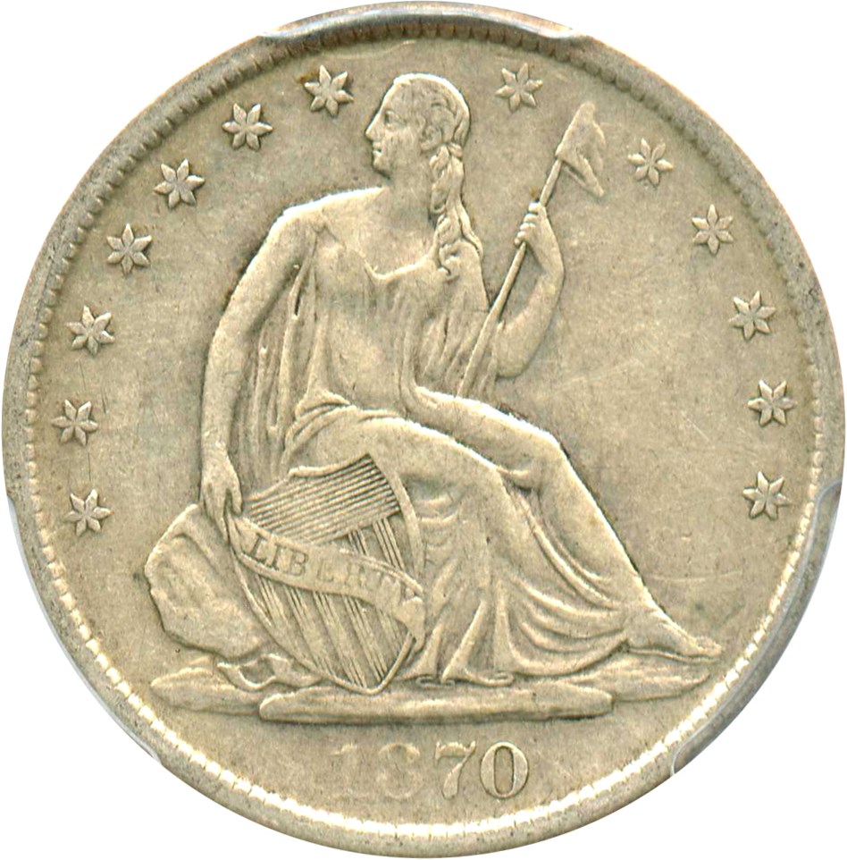 image for: 1870-S 50c PCGS VF35