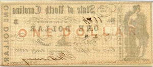 image for: North Carolina, Raleigh $1 Oct. 16th, 1861 PMG MS64 EPQ (NCCR38-1)