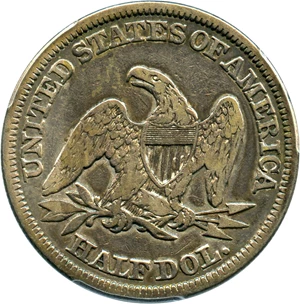 image for: 1848 50c PCGS VF25