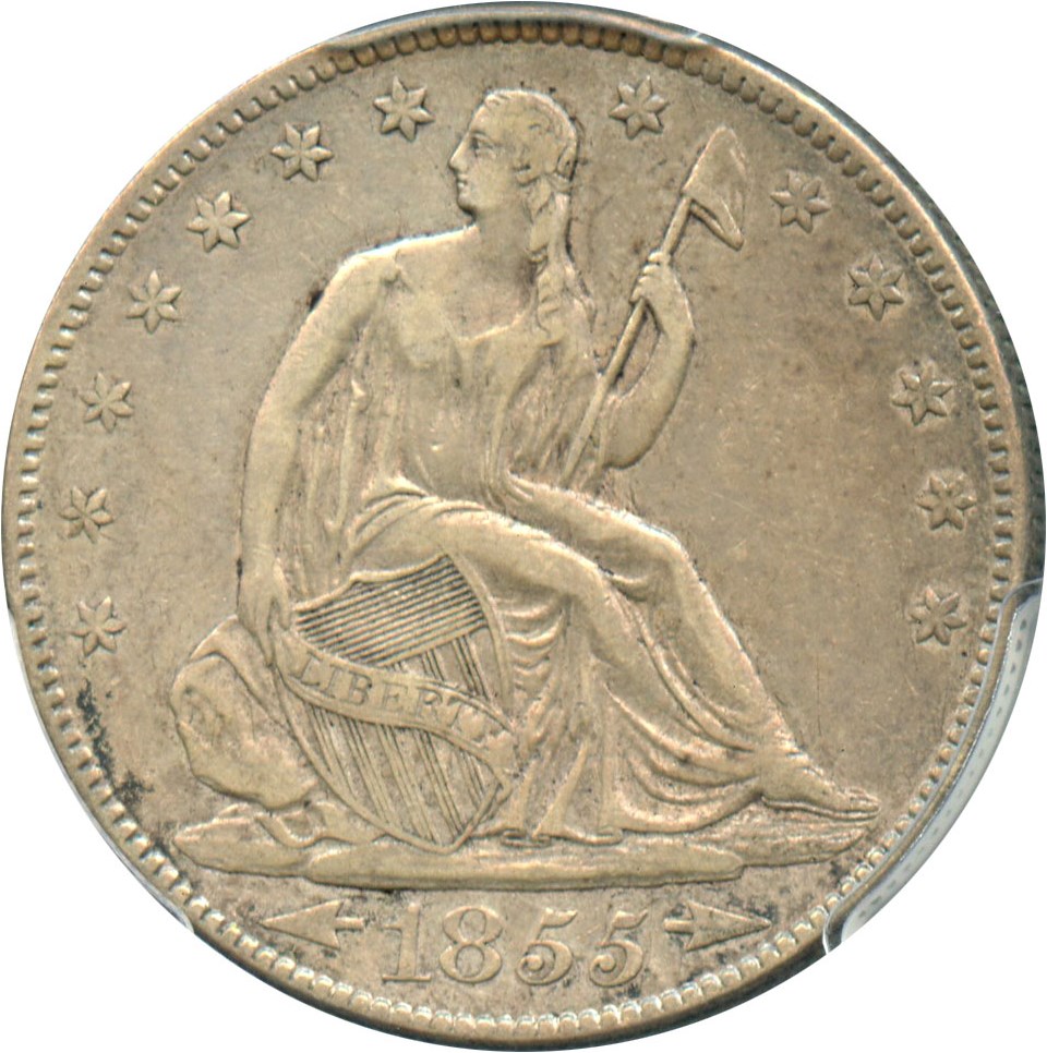 image for: 1855 50c PCGS XF40 (Arrows)