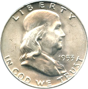 image for: 1953-D 50c PCGS MS65