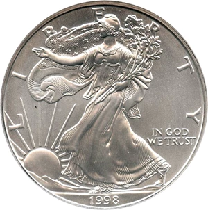 image for: 1998 Silver Eagle $1 NGC MS69