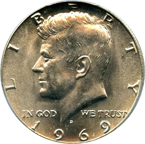 image for: 1969-D 50c PCGS MS66
