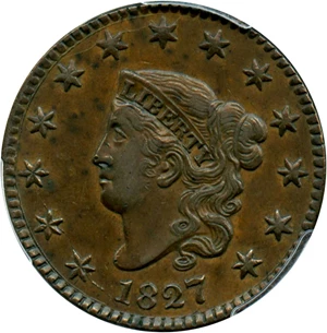 image for: 1827 1c PCGS AU55