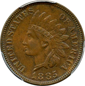 image for: 1885 1c PCGS MS63 BN