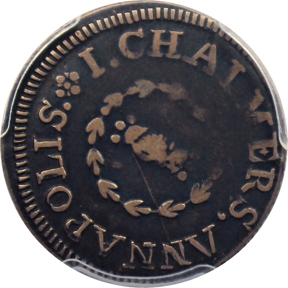 image for: 1783 Chalmers Shilling PCGS VF35 (Long Worm)