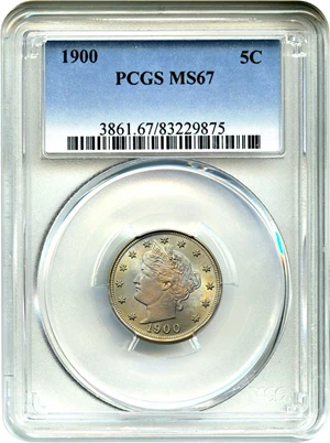 image for: 1900 5c PCGS MS67