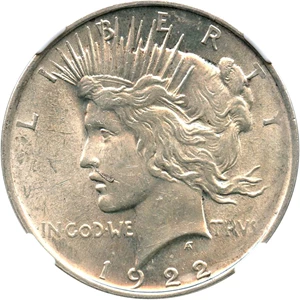 image for: Top 50 VAM: 1922 $1 NGC MS62 (VAM-12A, Moustache)