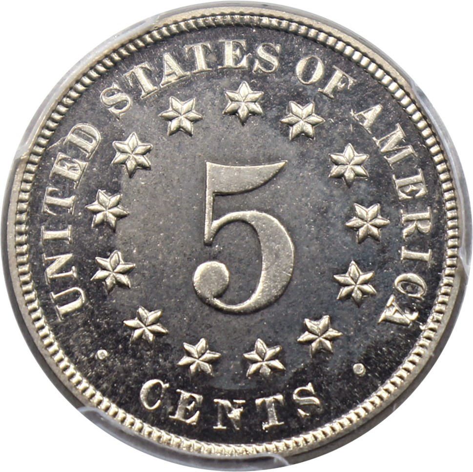 image for: 1872 5c PCGS/CAC Proof 66 CAM