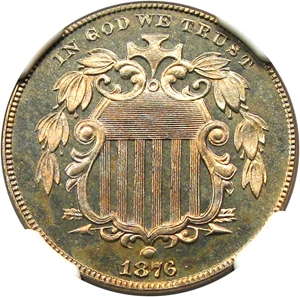 image for: 1876 5c NGC Proof 65