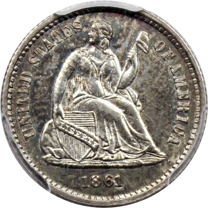 image for: 1861/0 H10c PCGS MS62