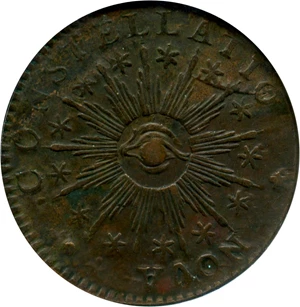 image for: 1783 Nova Constellatio NGC AU50 BN (Pointed Rays, Large US)