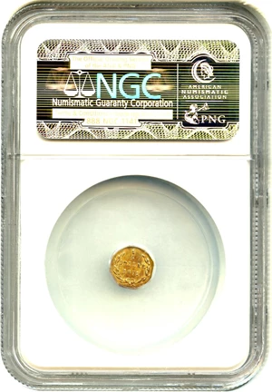 image for: 1871 Cal. Gold 25c NGC MS64 (BG-717)