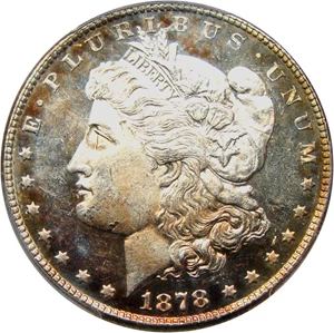 image for: 1878 7TF $1 PCGS/CAC MS63 DMPL (Reverse of 1878)
