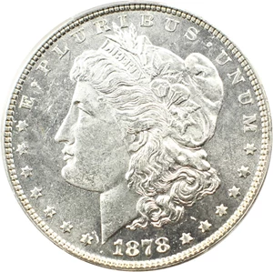 image for: 1878 7TF $1 PCGS MS64 PL (Reverse of 1878, VAM-30, Extra Talons)