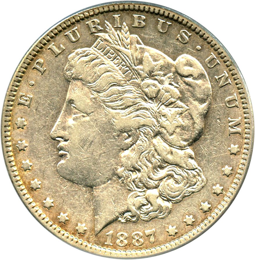 image for: 1887 $1 PCGS XF40 (VAM-1A, Donkey Tail)
