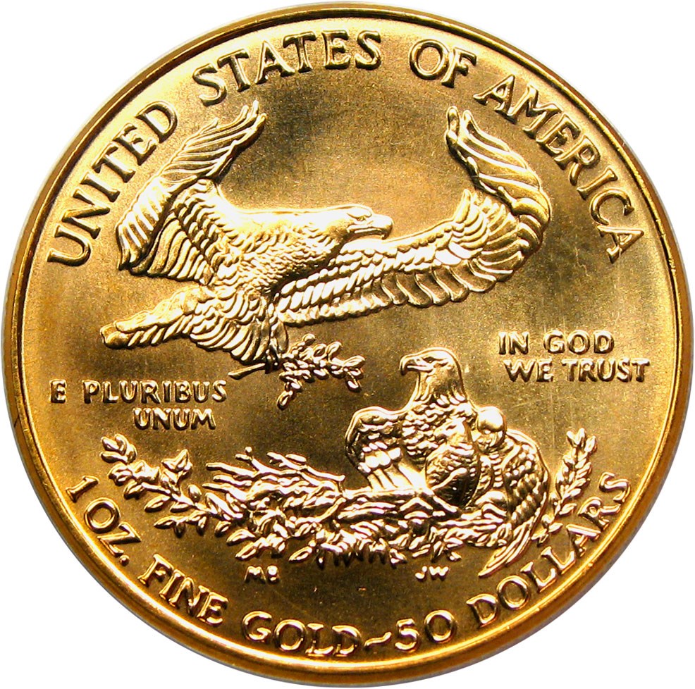 image for: 1998 Gold Eagle $50 PCGS Gem Uncirculated (WTC Ground Zero)