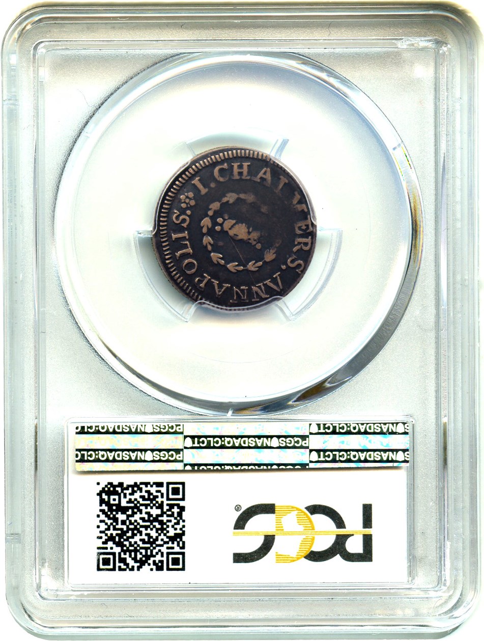 image for: 1783 Chalmers Shilling PCGS VF35 (Long Worm)