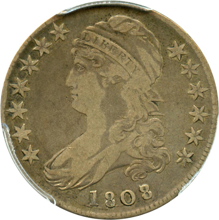 image for: 1808/7 50c PCGS F12