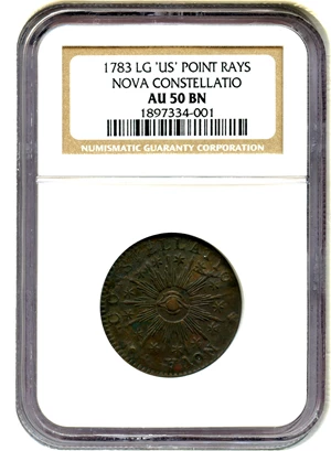 image for: 1783 Nova Constellatio NGC AU50 BN (Pointed Rays, Large US)