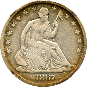 image for: 1867-S 50c NGC F12