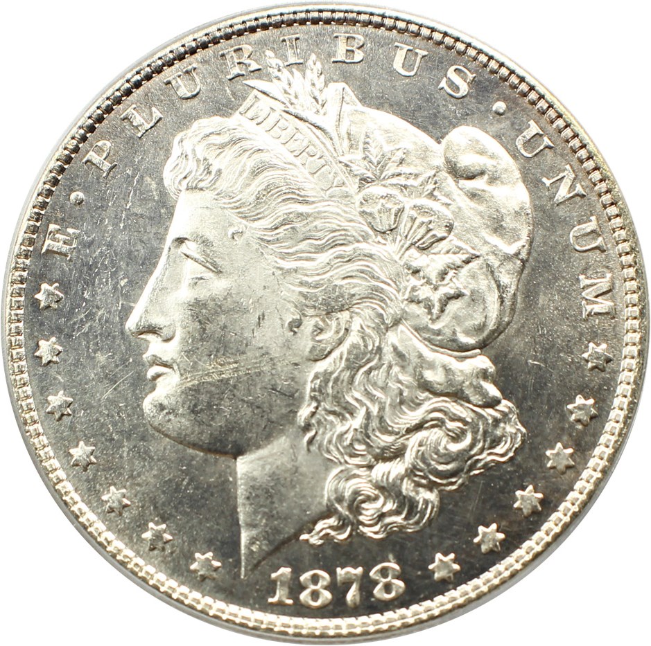 image for: 1878 8TF $1 PCGS MS62 PL (VAM-23, Crazy Lips)