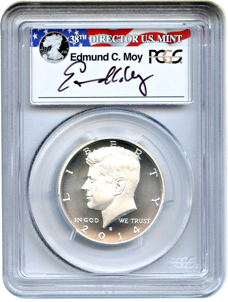 image for: 2014-S 50c PCGS MS70 (50th Anniversary Set, First Strike, Edmund C. Moy Signature)