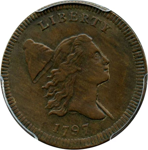 image for: 1797 1/2c PCGS XF45 BN (Plain Edge)