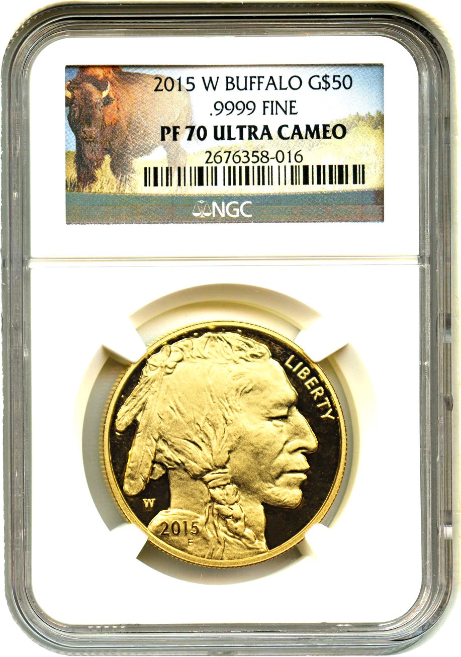 image for: 2015-W $50 American Buffalo NGC Proof 70 UCAM