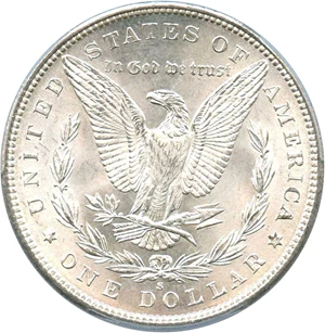 image for: 1885-S $1 PCGS MS63 (VAM-6, S/S)