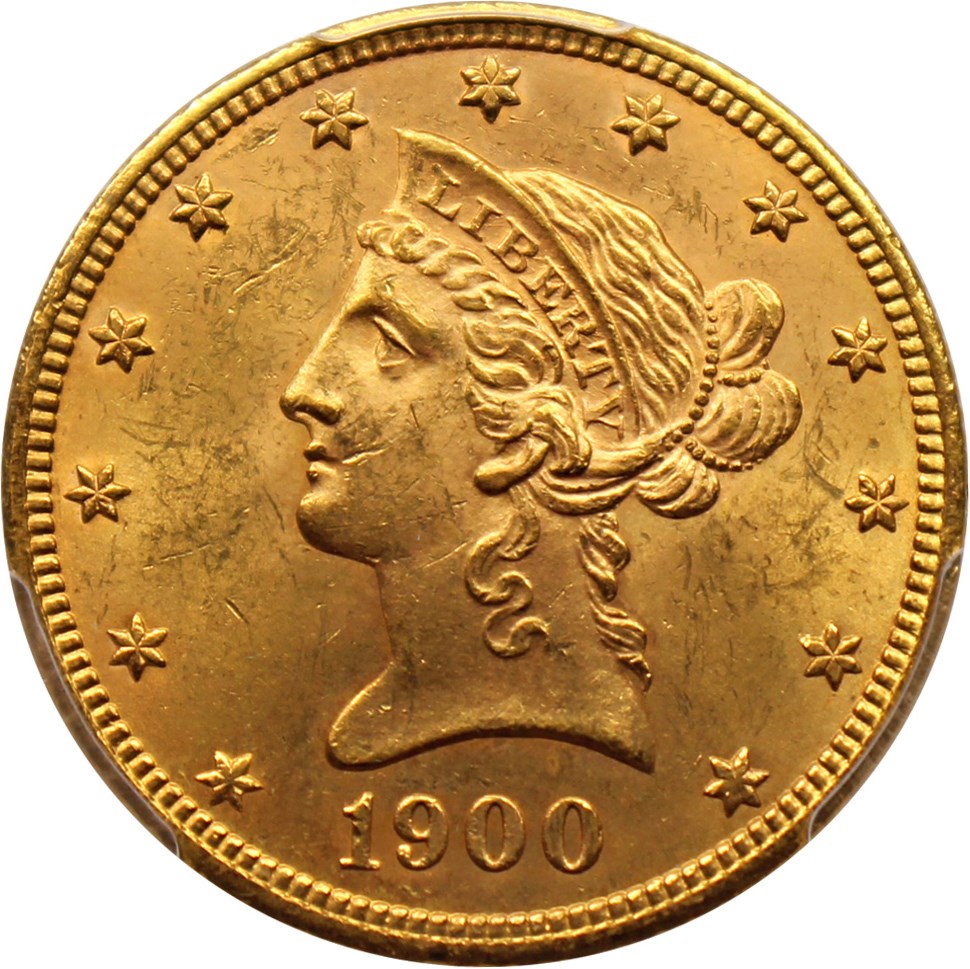 image for: 1900 $10 PCGS MS63