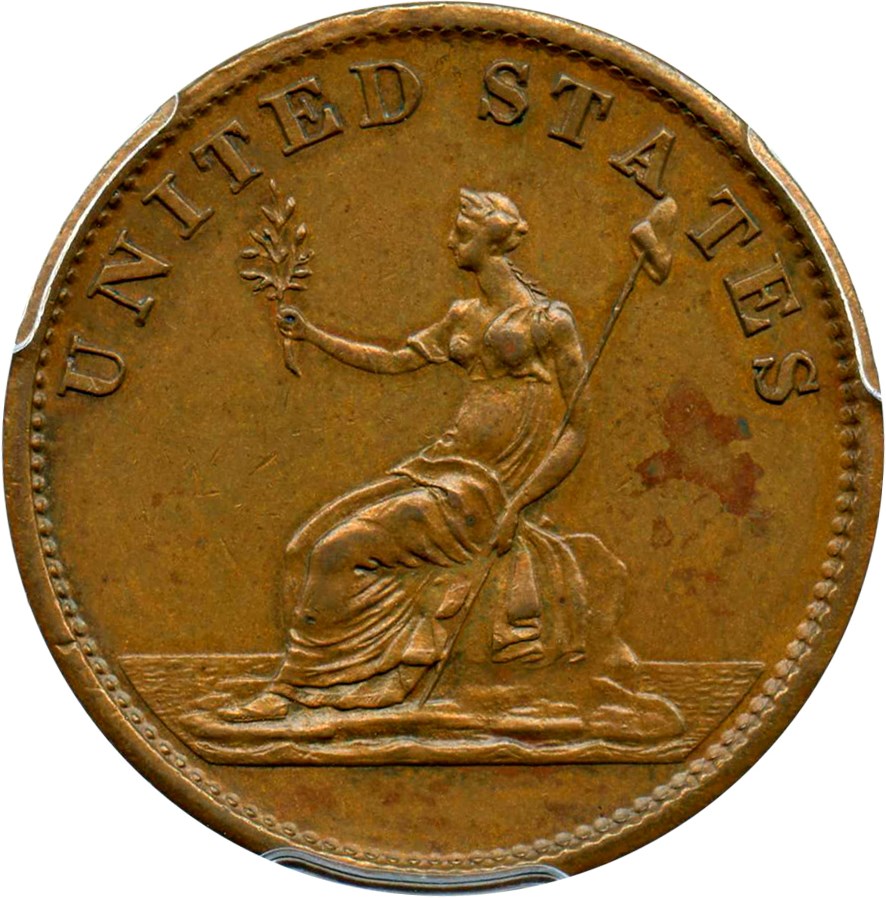 image for: 1783 Washington & Independence Restrike Copper Token PCGS Proof 58 BN 