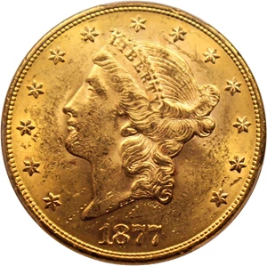 image for: 1877 $20 PCGS/CAC MS61
