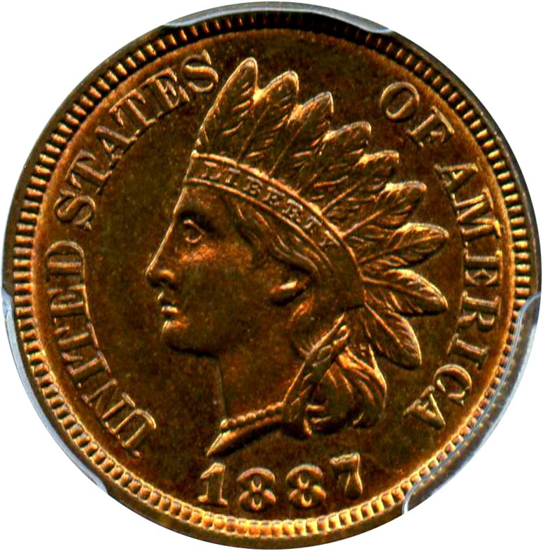 image for: 1887 1c PCGS/CAC MS64 RB